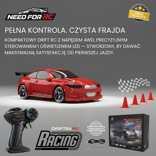 Need For RC 4WD DRIFT 360° RC-2.4Ghz LED Skala:1/64